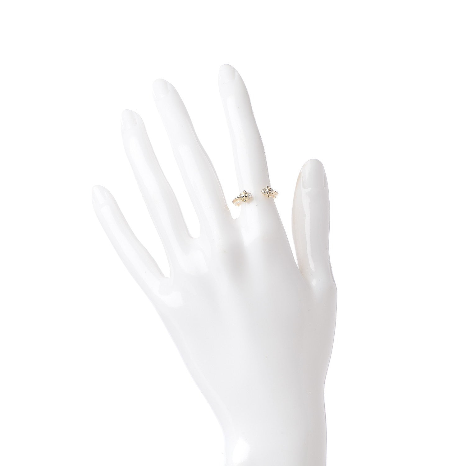 David Yurman 18K Yellow Gold Diamond Renaissance Ring 49 4.75 3 of 5