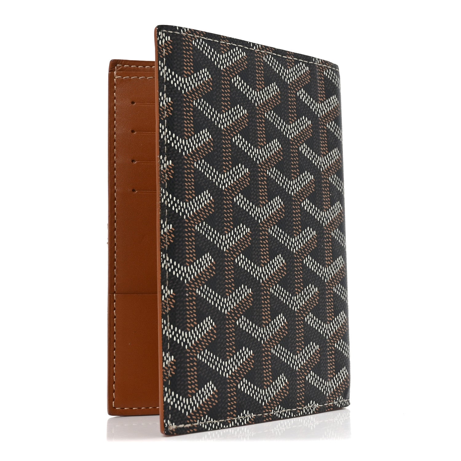 Goyard Goyardine Grenelle Passport Wallet Black Gold 3 of 6