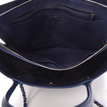 Chanel Grained Vegetal Calfskin Urban Shopping Tote Blue 6 of 7