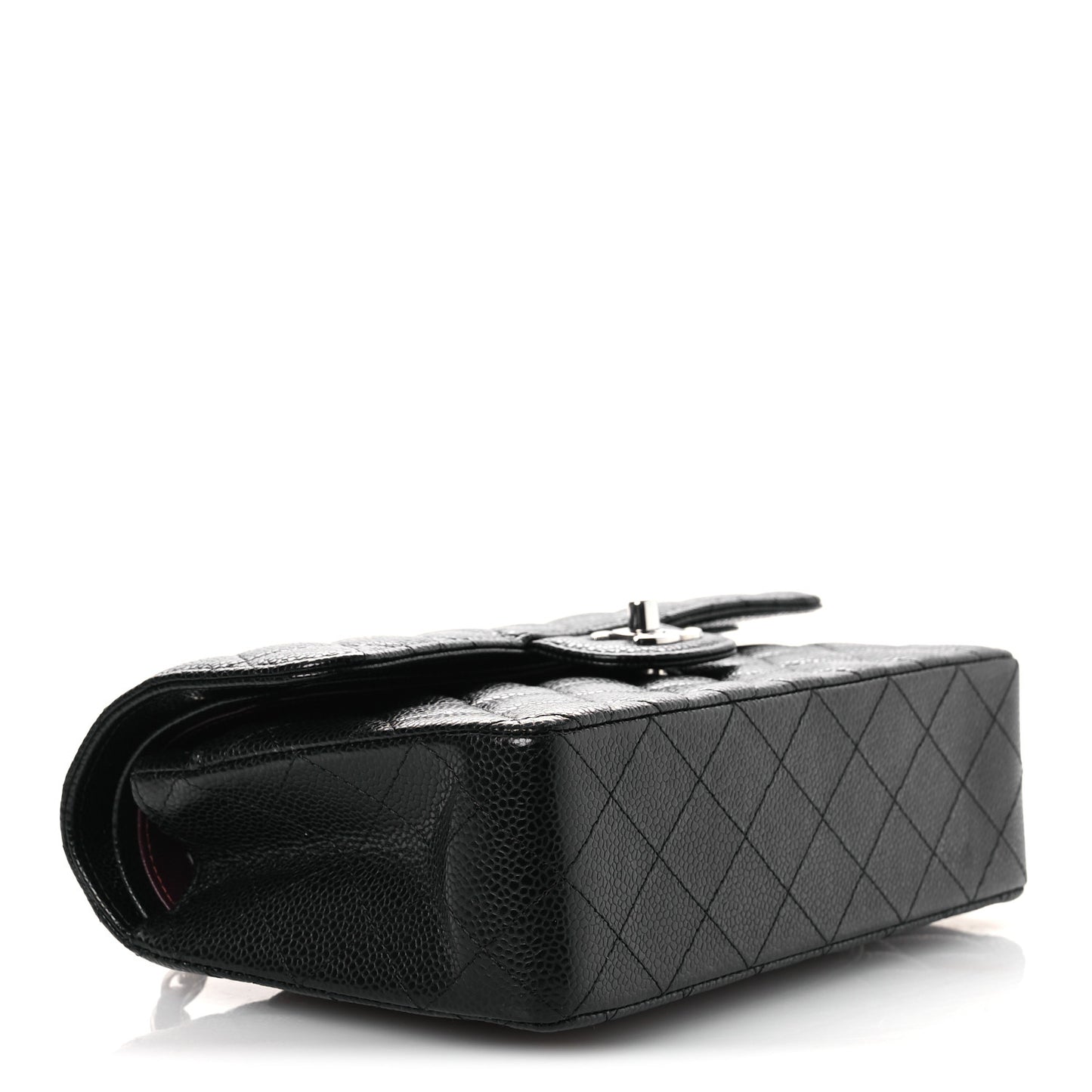 Caviar Quilted Small Double Flap Black