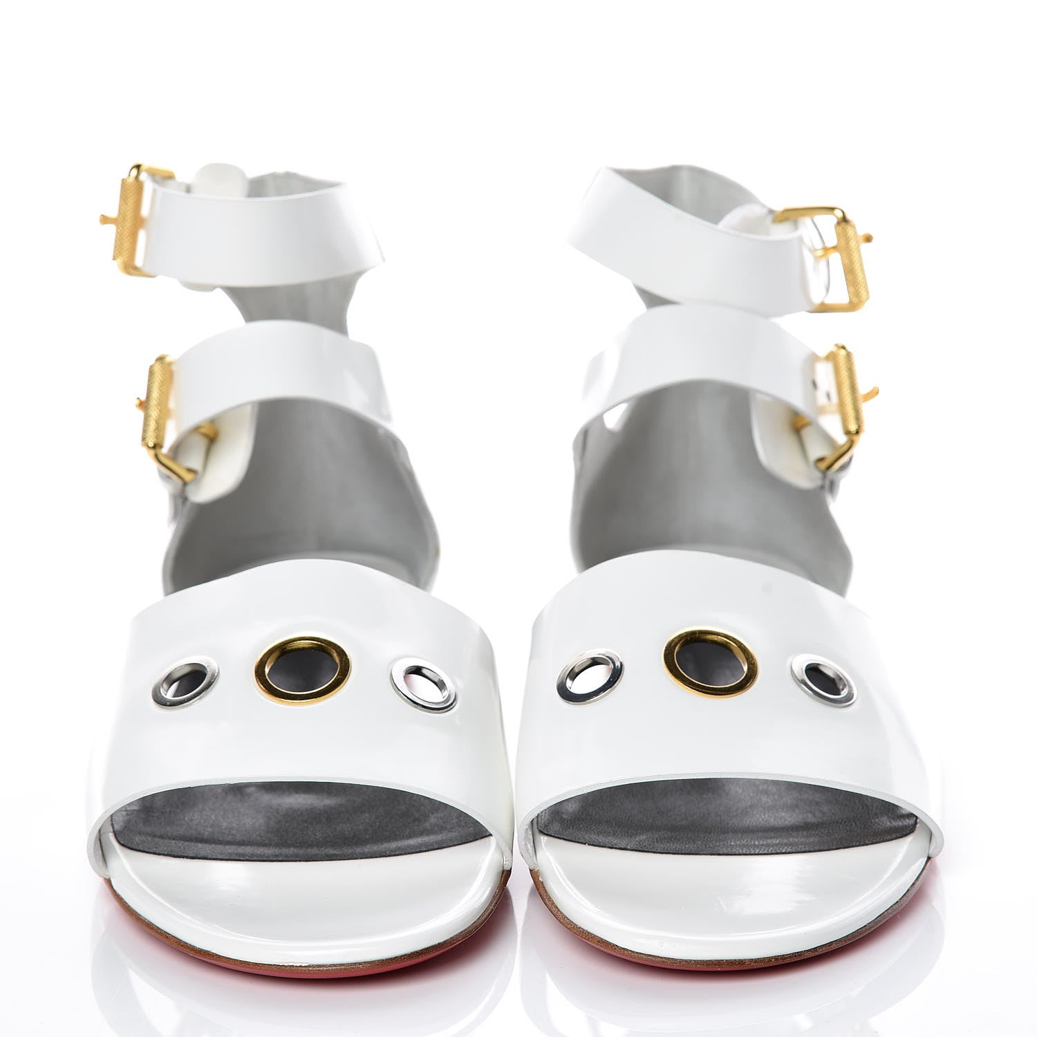 Christian Louboutin Jazz Calf Scubaflat Flat Sandals 39 White 2 of 10