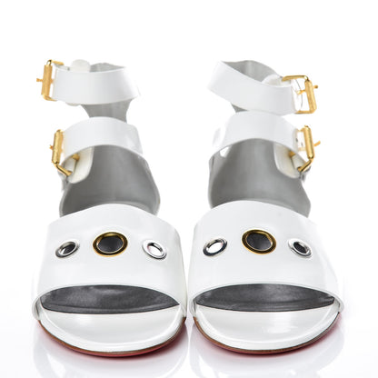 Christian Louboutin Jazz Calf Scubaflat Flat Sandals 39 White 2 of 10
