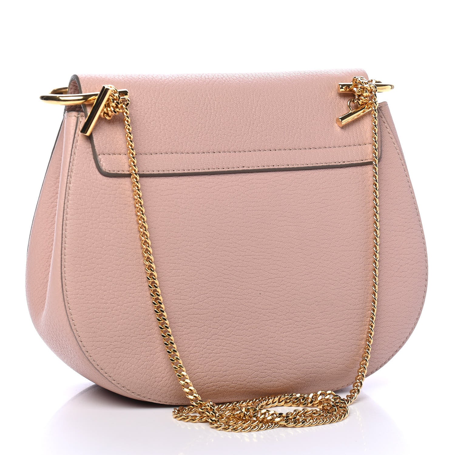 Chloe Grained Lambskin Mini Drew Shoulder Bag Cement Pink 2 of 5