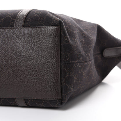 Gucci Monogram Large GG Charm Dome Satchel Dark Brown 9 of 9