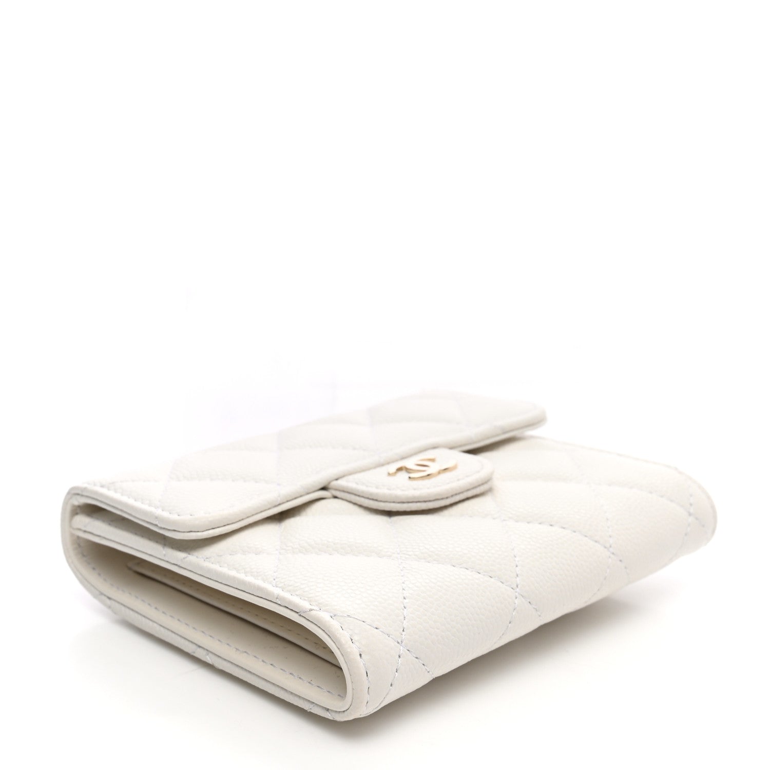 Chanel Caviar Quilted Small Flap Wallet White 4 of 13