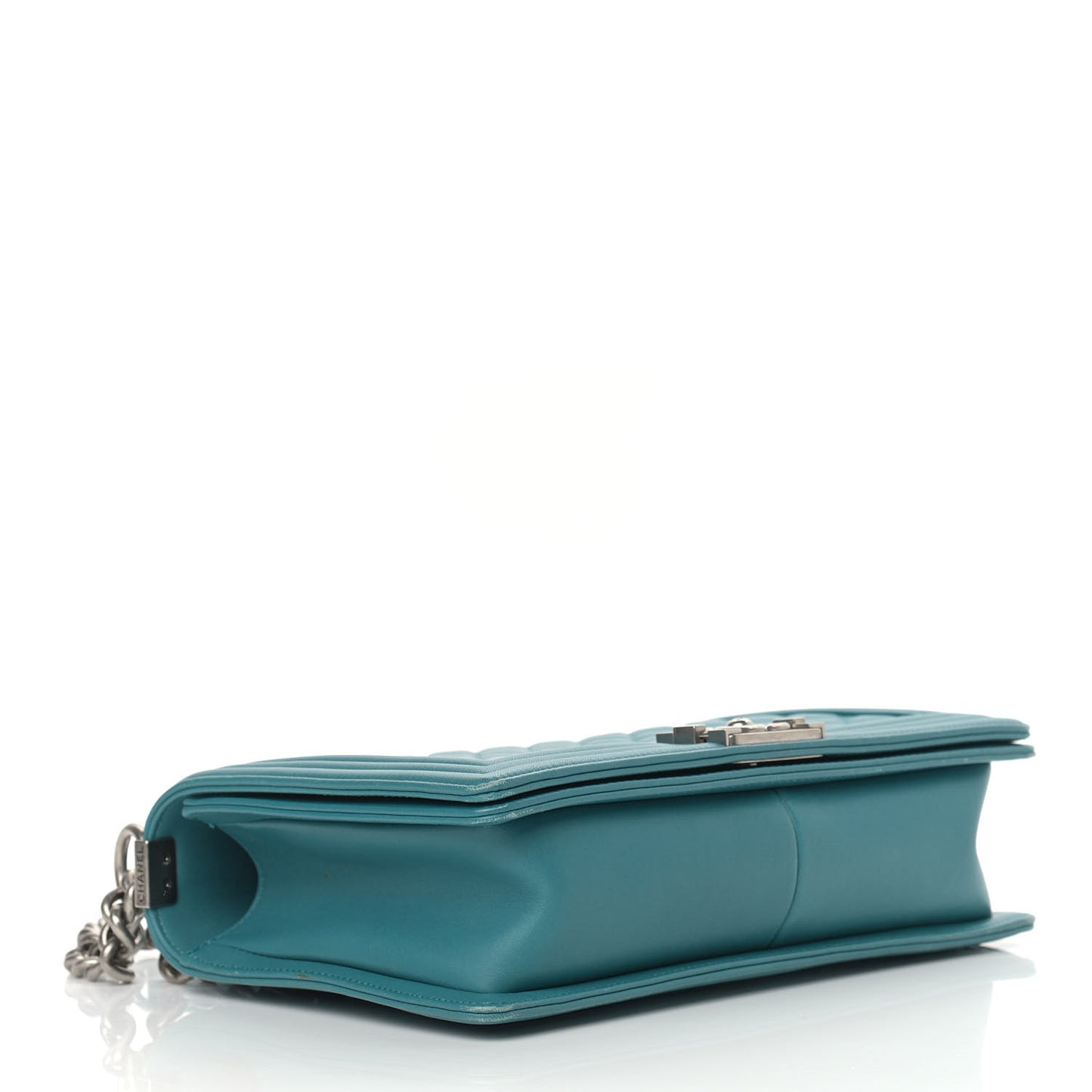Lambskin Quilted New Medium Boy Flap Turquoise