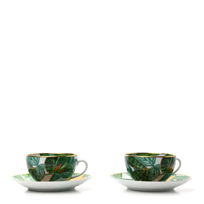 Hermes Porcelain Passifolia Tea Cup And Saucer Set Of 2 3 of 10