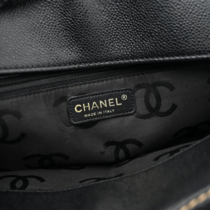 Chanel Caviar CC Stitched Medium Tote Black 6 of 11