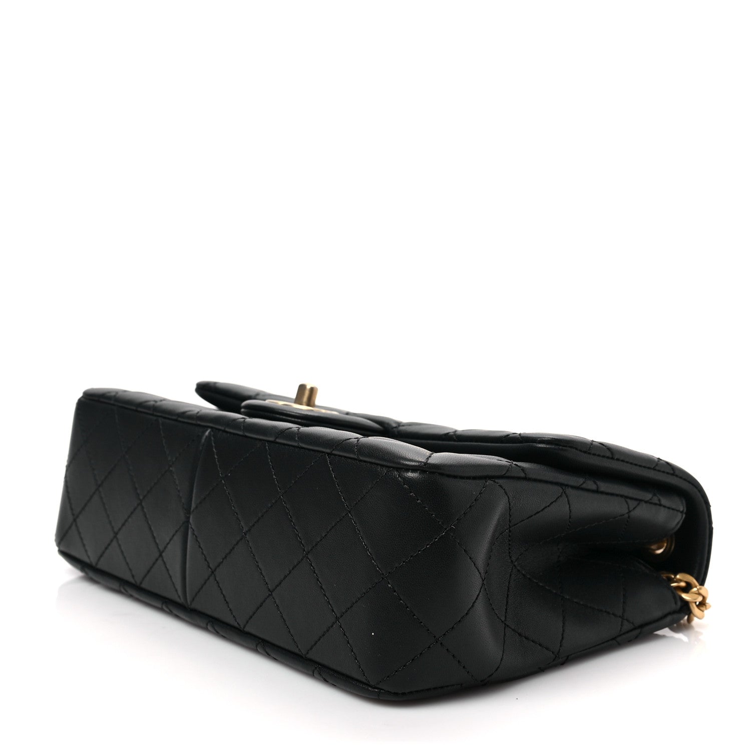 Chanel Lambskin Quilted Small Sweet Camellia Flap Black 7 of 7