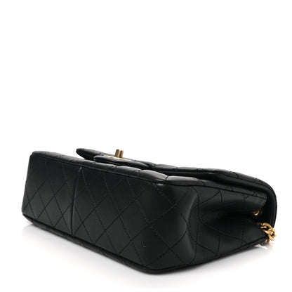 Chanel Lambskin Quilted Small Sweet Camellia Flap Black 7 of 7