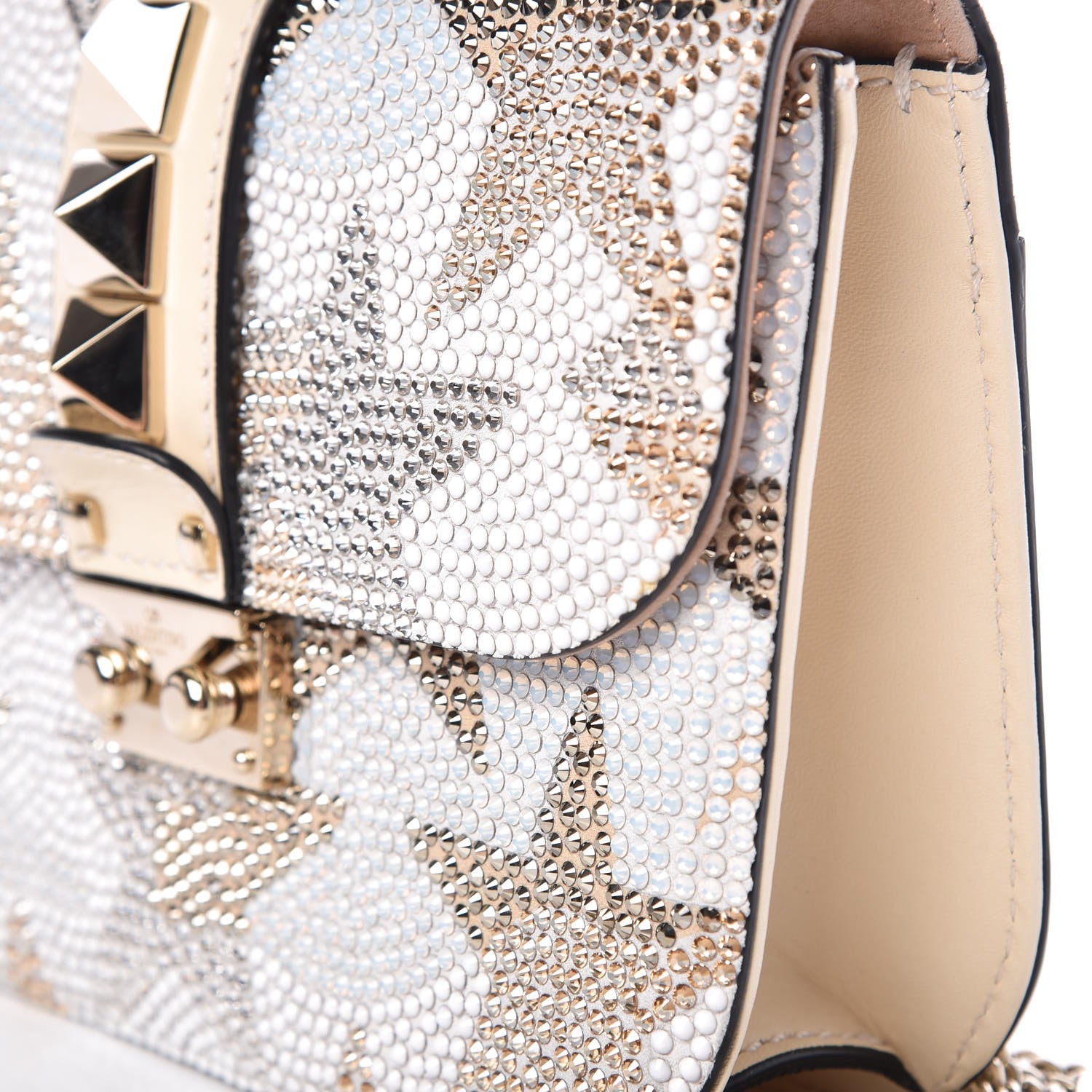 Valentino Garavani Nappa Crystal Star Small Glam Lock Rockstud Flap Multicolor 7 of 11