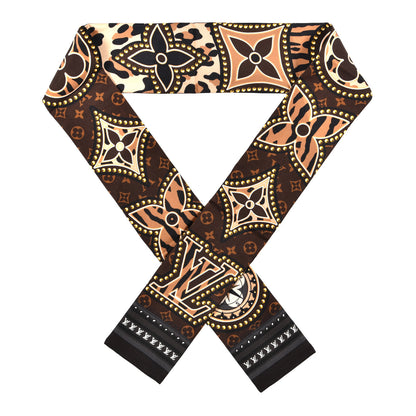 Louis Vuitton Silk Monogram LV World Bandeau Brown 1 of 3