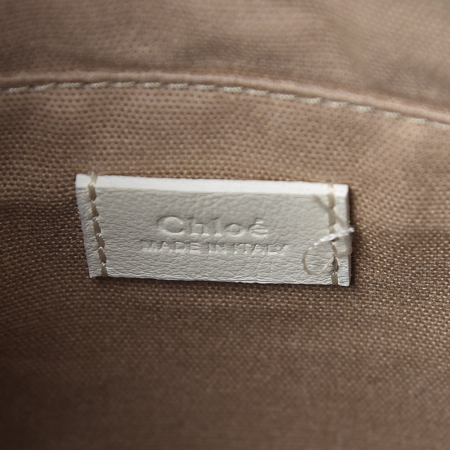 Calfskin Logo Mini Roy Bucket Bag Natural White