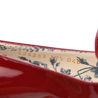 Gucci Vernice GG Victoire 55mm Loafer Pumps 37.5 Hibiscus Red 8 of 9