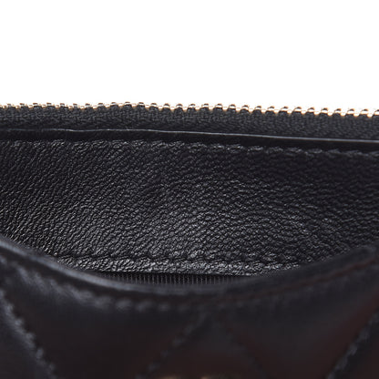 Chanel Lambskin Quilted Zip Card Holder Black 5 of 10