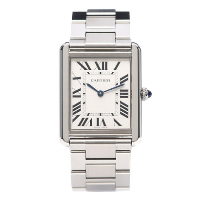 Cartier Stainless Steel 27mm Tank Solo Quartz Watch 1 of 6