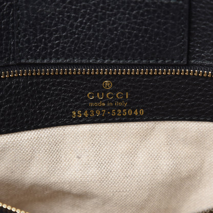 Gucci Pebbled Calfskin Medium Swing Tote Black 6 of 10
