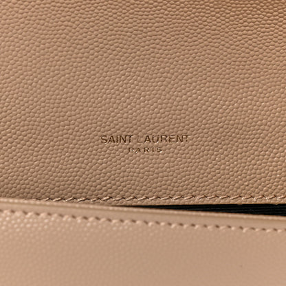 Saint Laurent Grain De Poudre Medium Monogram Kate Satchel Dark Beige 7 of 10
