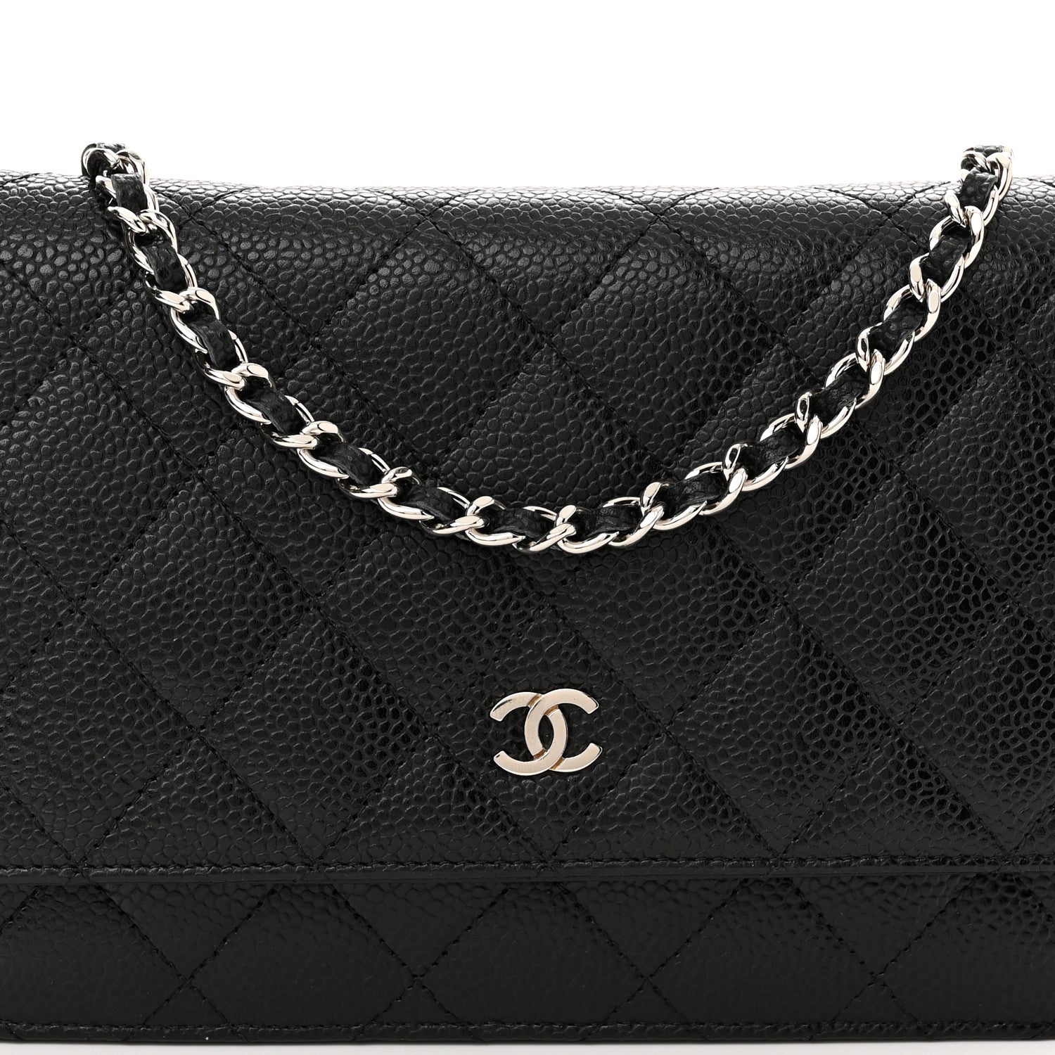 Chanel Caviar Quilted Wallet On Chain WOC Black 9 of 12