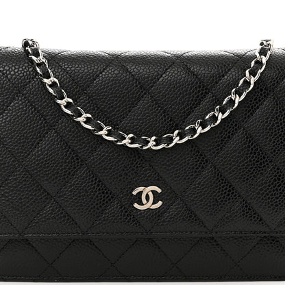 Chanel Caviar Quilted Wallet On Chain WOC Black 9 of 12