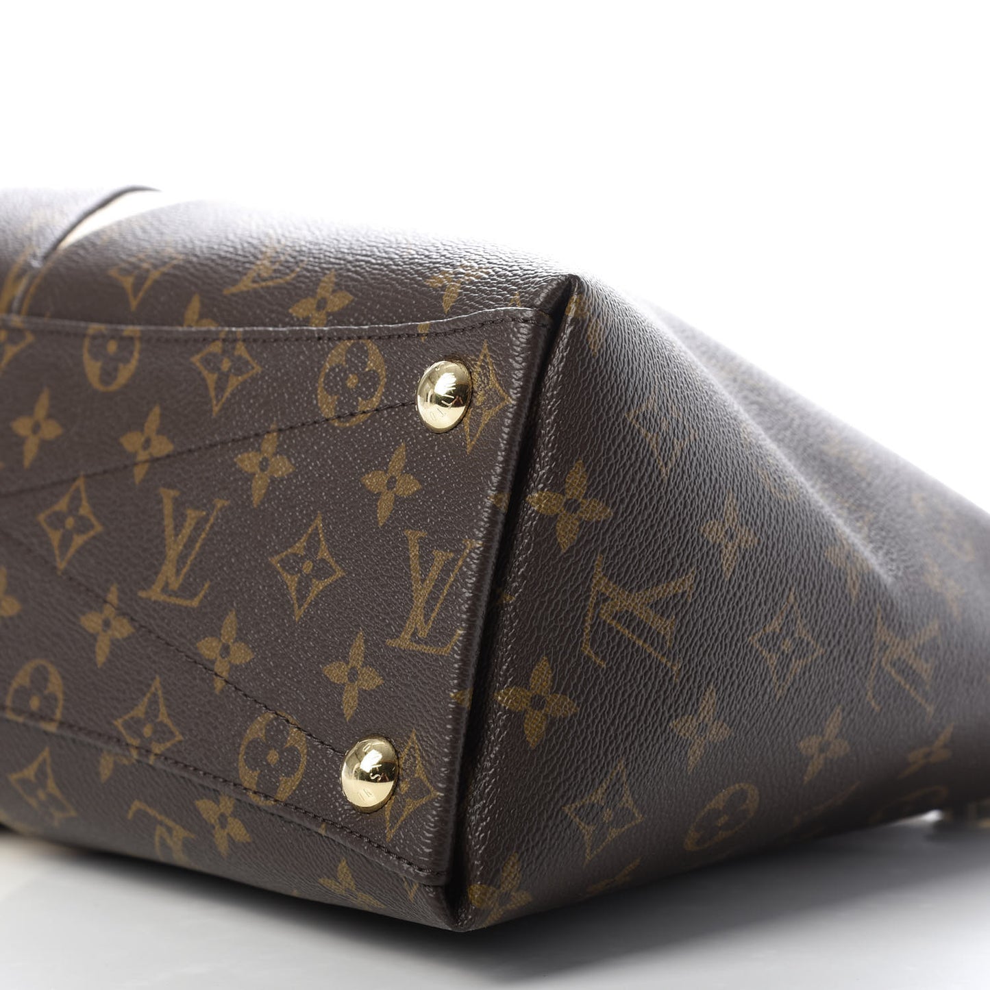Monogram Braided V Tote MM Creme