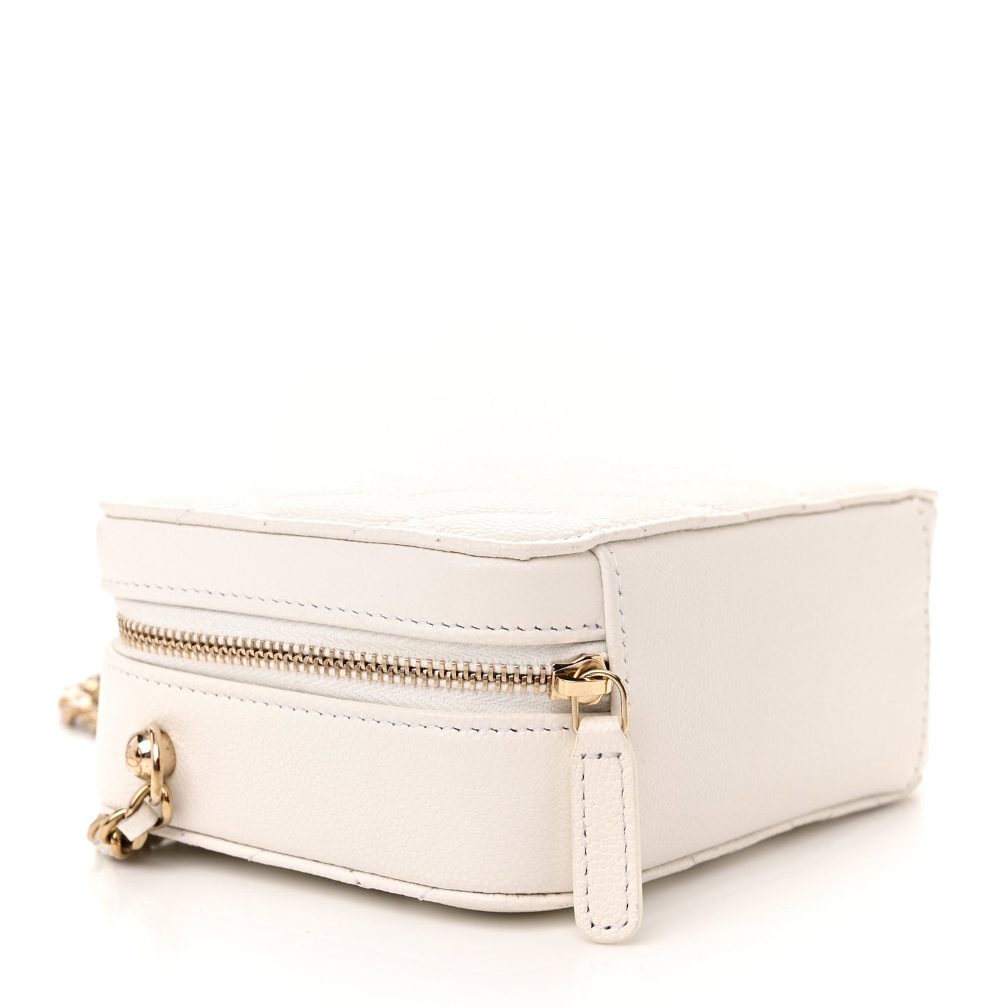 Caviar Quilted Camera Bag White
