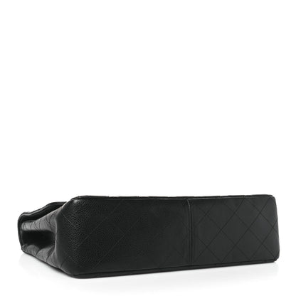 Chanel Caviar Quilted Jumbo Single Flap Black 4 of 11
