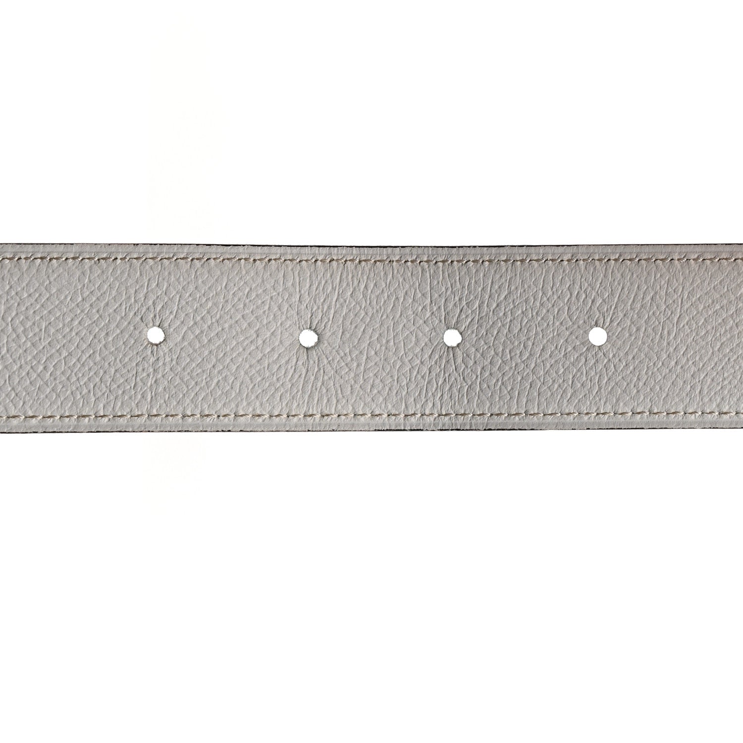 Hermes Epsom 32mm H Belt 80 85/34 White Etoupe 5 of 6