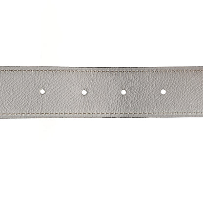 Hermes Epsom 32mm H Belt 80 85/34 White Etoupe 5 of 6
