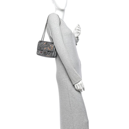 Chanel Metallic Calfskin Quilted Lucky Charms 2.55 Reissue 224 Flap Dark Silver 2 of 10