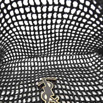 Saint Laurent Raffia Calfskin Oxalis Shoulder Bag Black 5 of 10