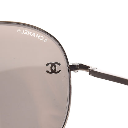 Chanel Aviator CC Sunglasses 4189-T-Q Silver 7 of 8