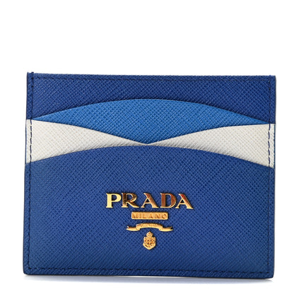 Prada Saffiano Multi Card Holder Royal Marea 1 of 8