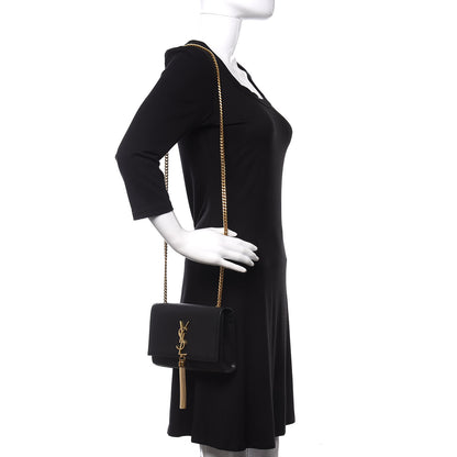 Saint Laurent Calfskin Small Classic Monogram Kate Tassel Satchel Black 2 of 15