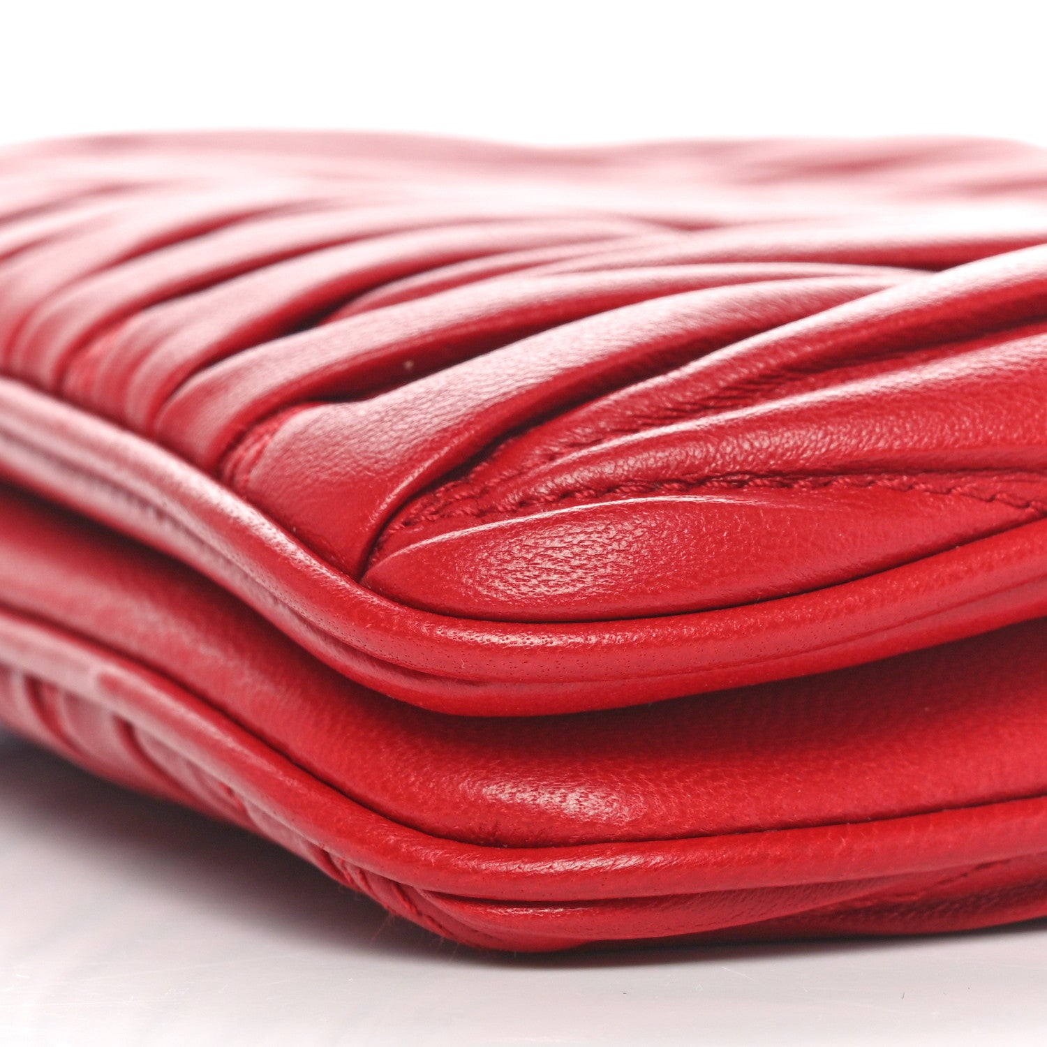 Miu Miu Nappa Matelasse Double Zip Crossbody Red 9 of 9