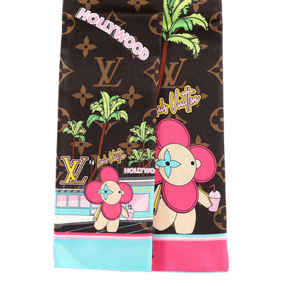 Louis Vuitton Silk Monogram 2021 Hollywood Christmas Animation Bandeau Marron 2 of 3