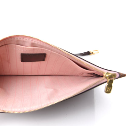 Louis Vuitton Damier Ebene Neverfull MM GM Pochette Rose Ballerine 6 of 8