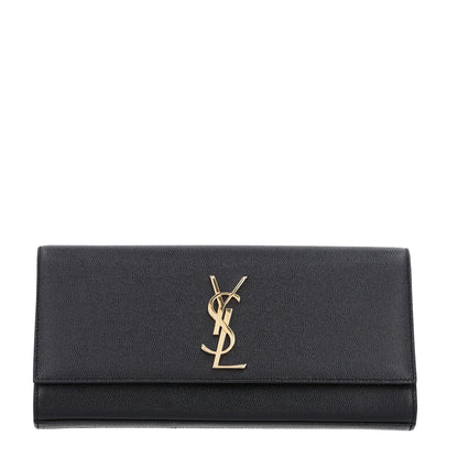 Saint Laurent Grain De Poudre Monogram Cassandre Clutch Black 1 of 10