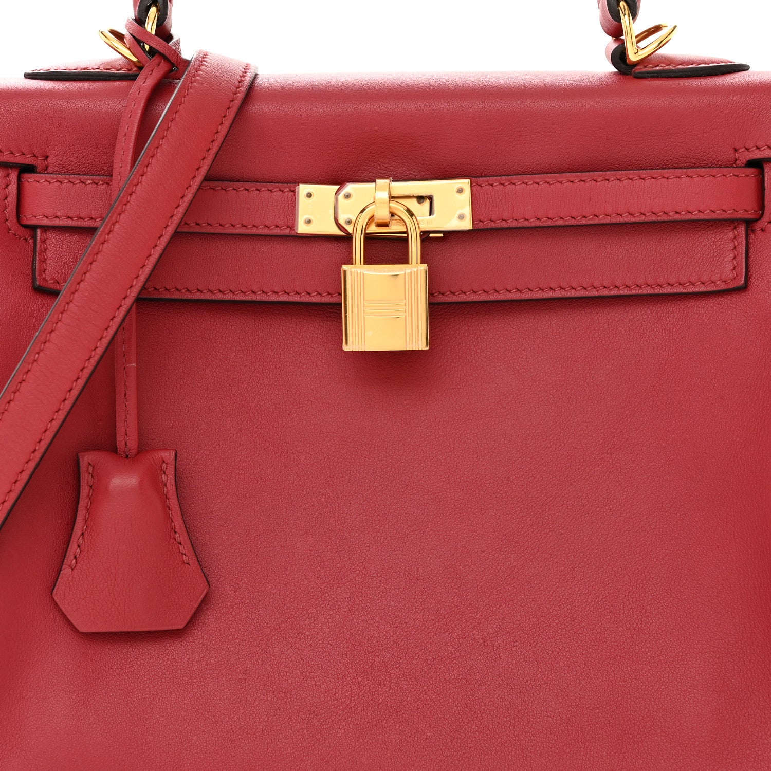 Hermes Swift Kelly Retourne 25 Rouge Grenat 8 of 17