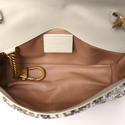 Gucci Snakeskin Matelasse Super Mini GG Marmont Shoulder Bag Roccia 5 of 11