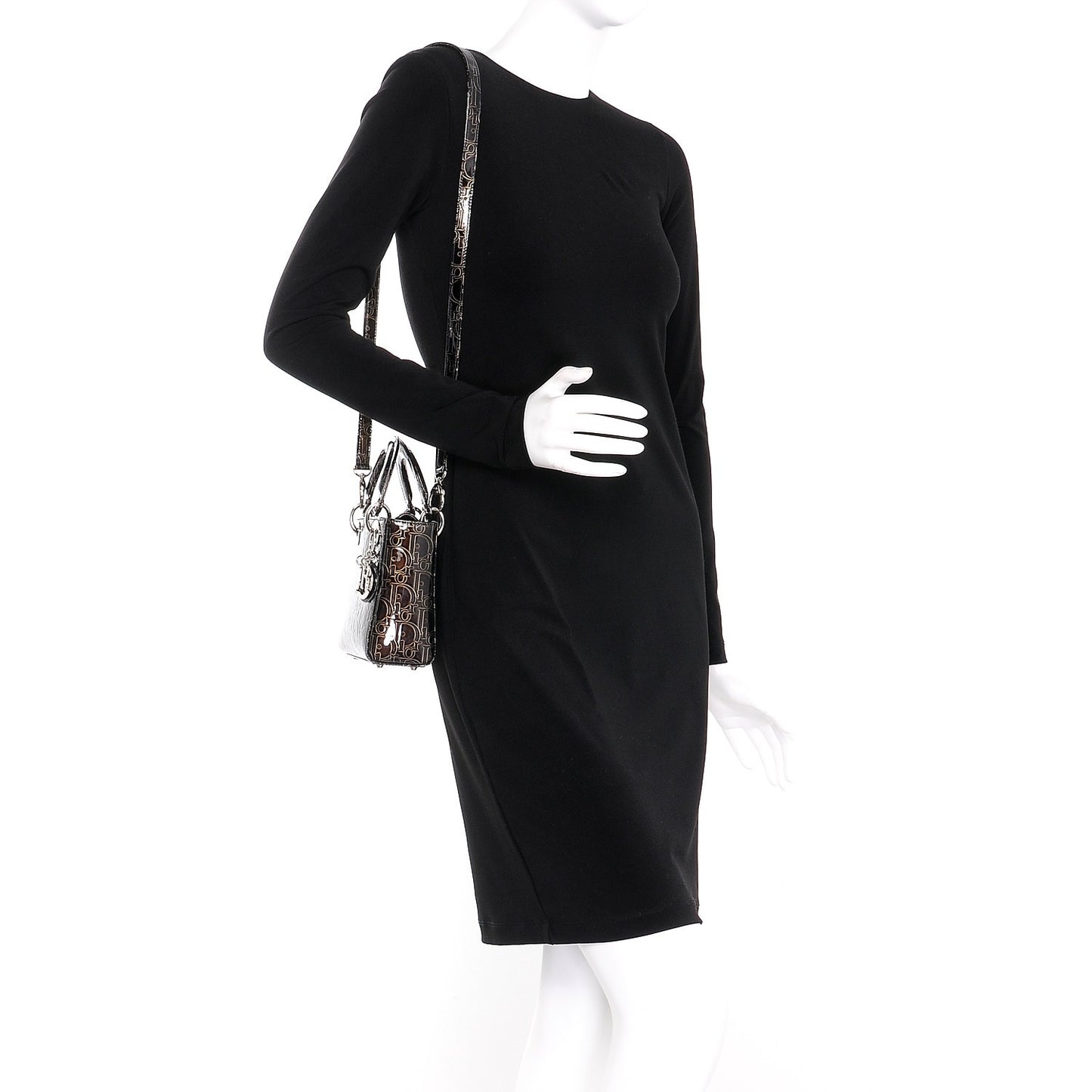 Patent Ultimate Mini Lady Dior Brown