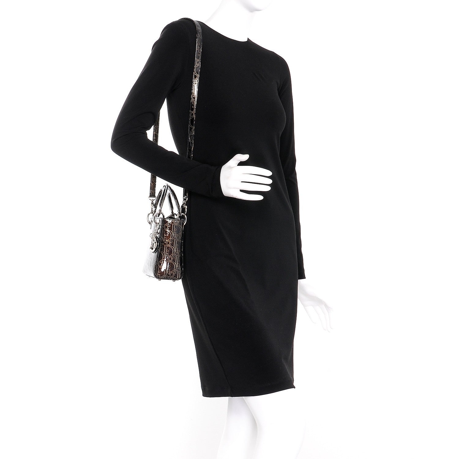 Christian Dior Patent Ultimate Mini Lady Dior Brown 2 of 7