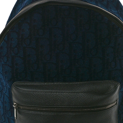 Christian Dior Oblique Velvet Calfskin Backpack Navy 8 of 11
