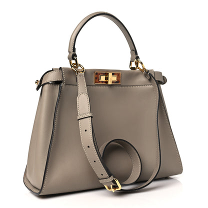 Fendi Vitello Seta Plexiglass Tortoise Medium Peekaboo Iconic Satchel Tortora 3 of 13