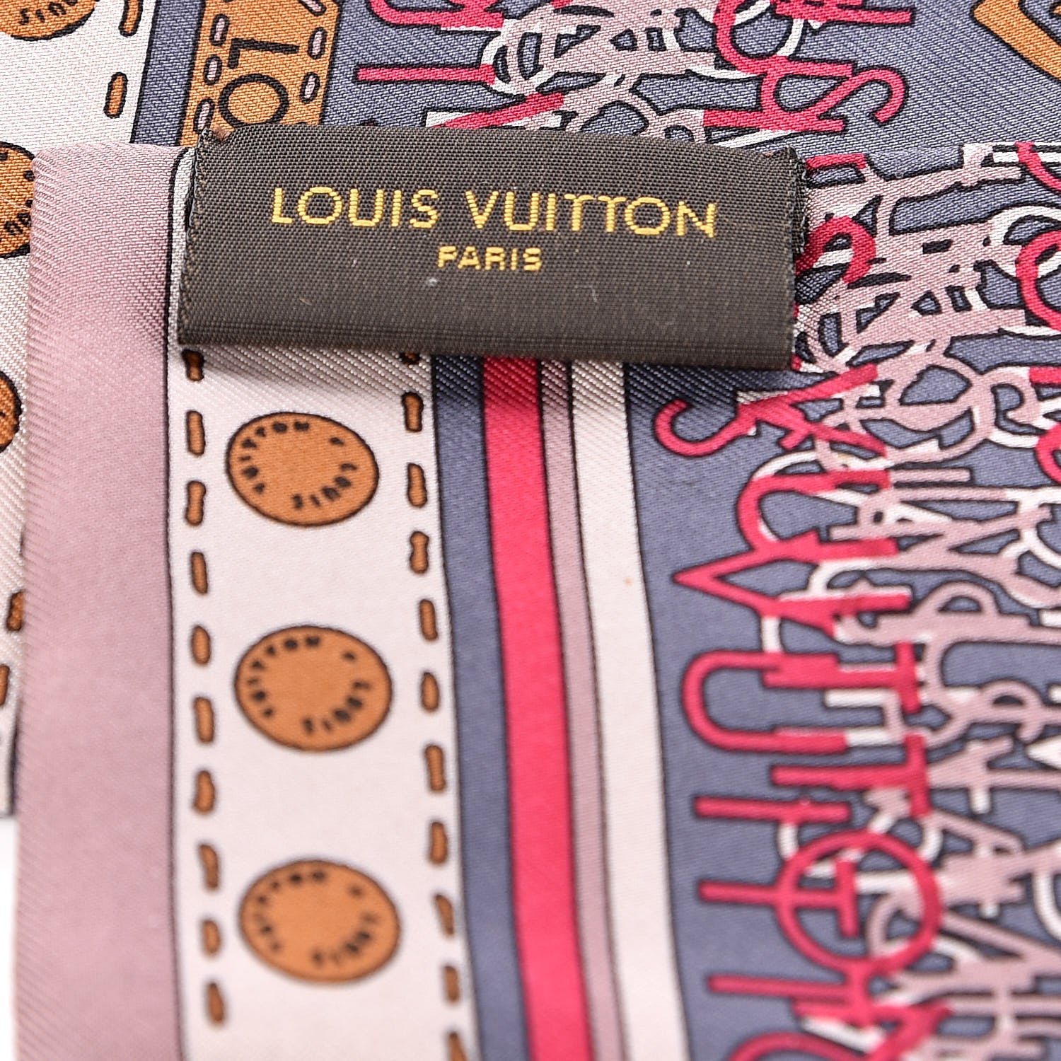 Louis Vuitton Silk Monogram Map Bandeau Quetsche 3 of 4