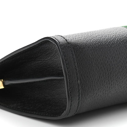 Gucci Calfskin GG Web Small Ophidia Chain Shoulder Bag Black 9 of 10