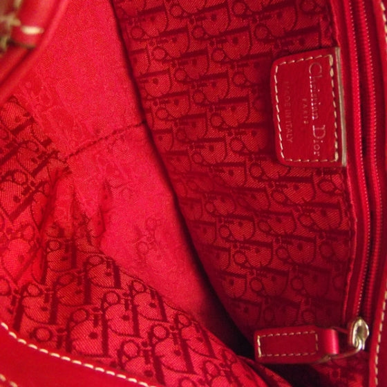 Christian Dior Leather Saint Germain Bag Red 6 of 8