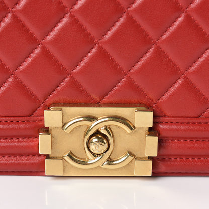 Chanel Lambskin Quilted Medium Boy Flap Red 8 of 11