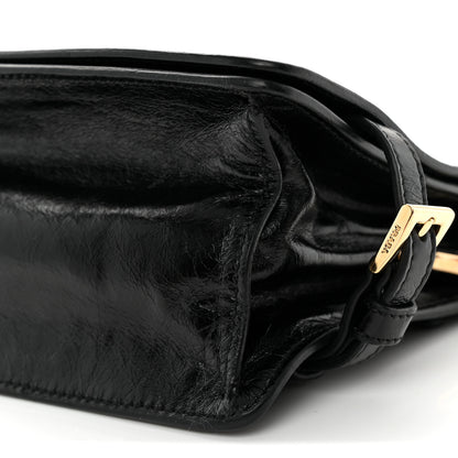 Prada Soft Lux Calfskin Triangle Mini Shoulder Bag Black 10 of 11
