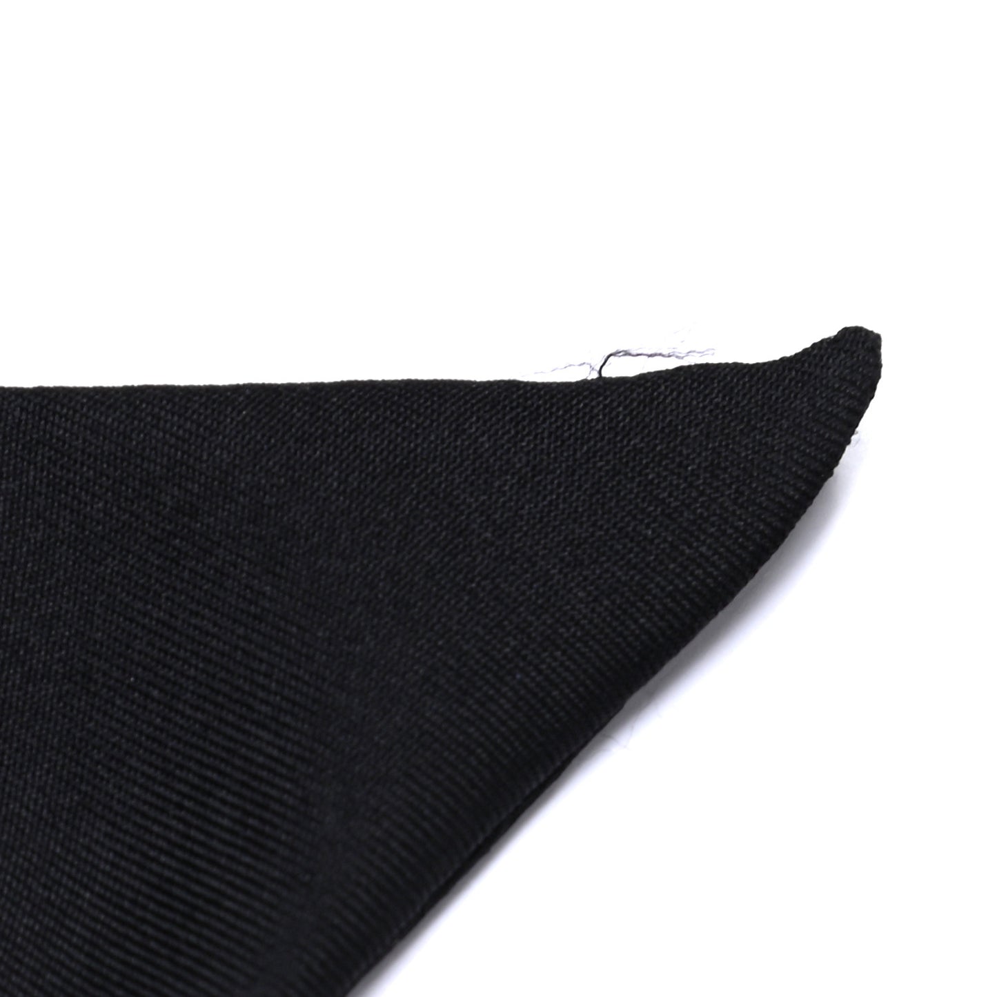 Silk Logo Slim Bandeau Scarf Black